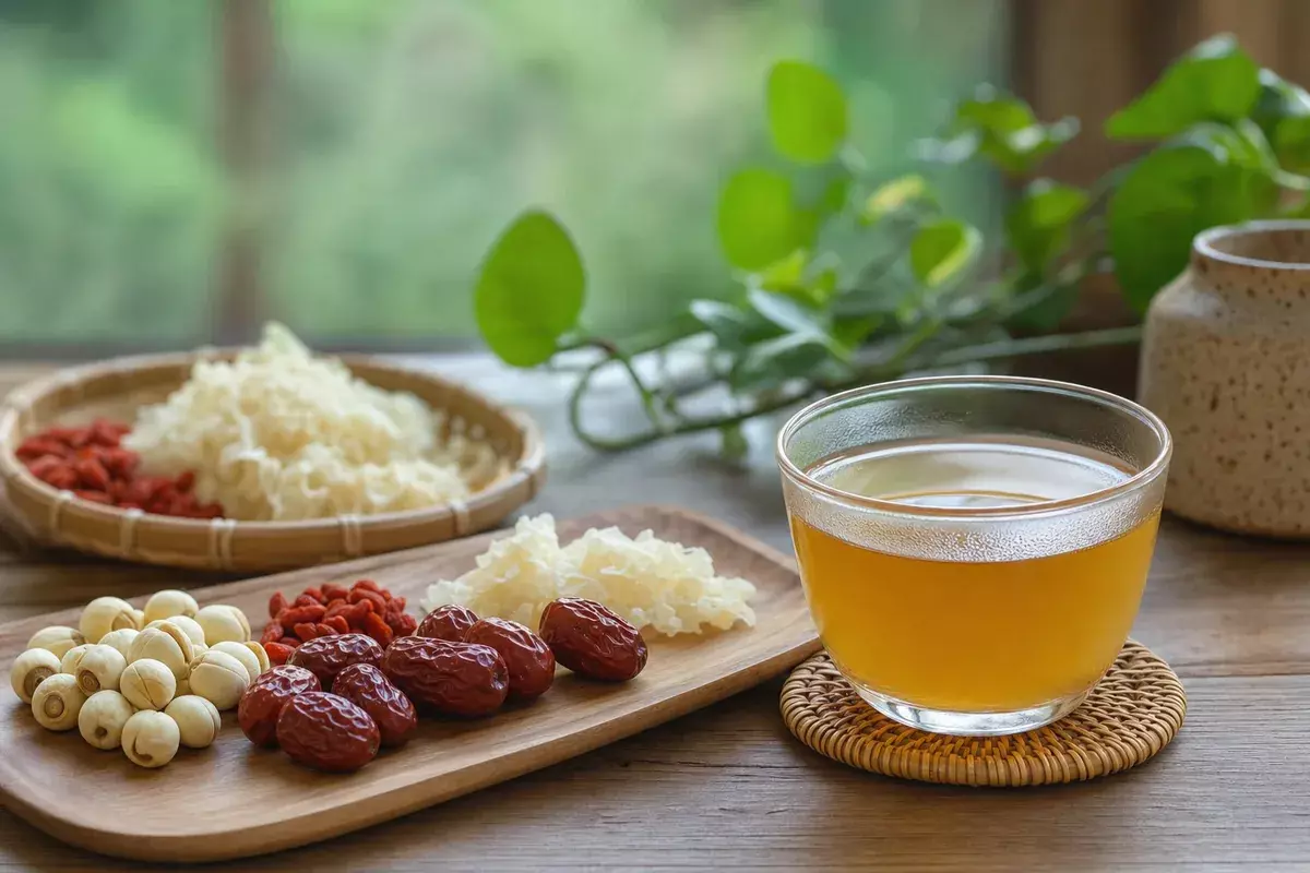 立夏養心養生茶與紅棗蓮子