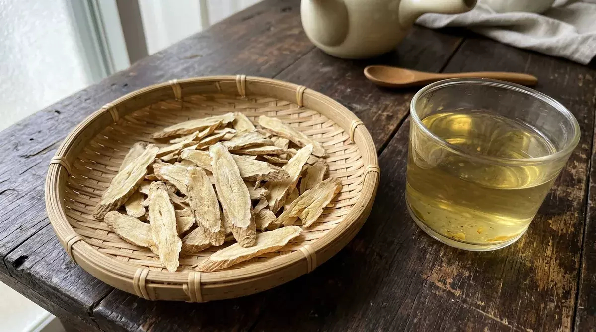 黃耆切片與黃耆茶——中藥行常見的補氣藥材